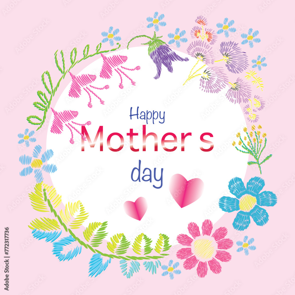 card with flowers mother  day