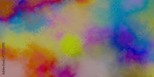 Abstract waterlcolor background. colorful sky with clouds. Vibrant color clouds . picture painting illustration design.