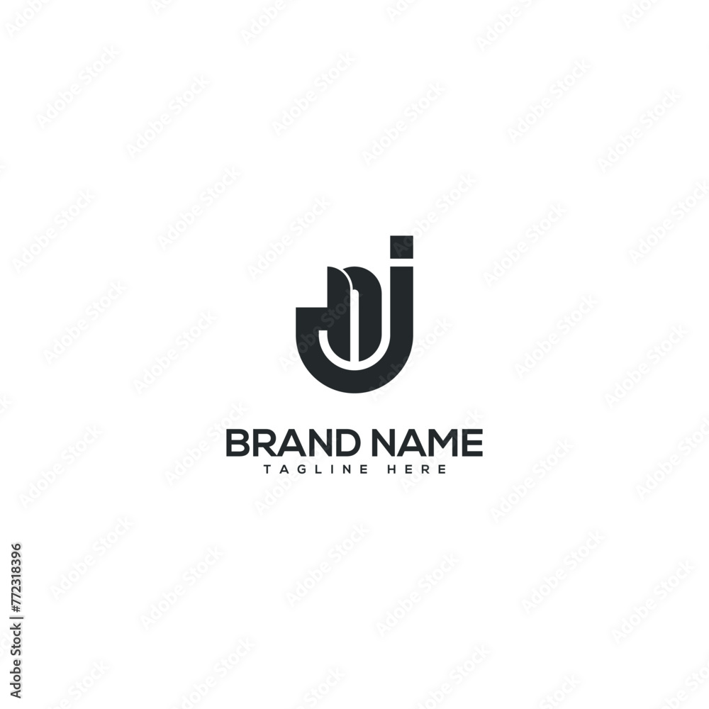 Alphabet letter NJ JN logo design vector elements. Initials monogram icon. Alphabet letter NJ JN logo design vector elements. Initials monogram icon.