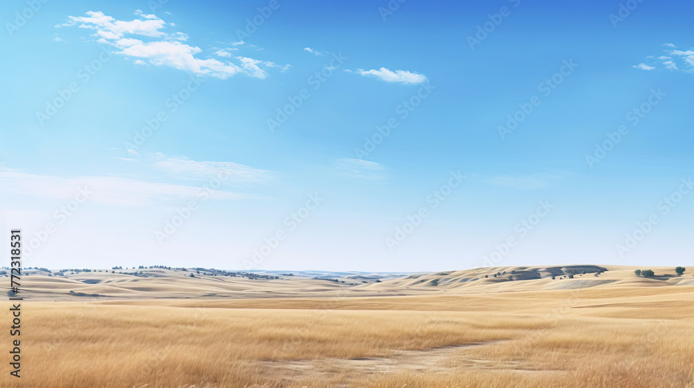 Fototapeta premium landscape with grass and sky.