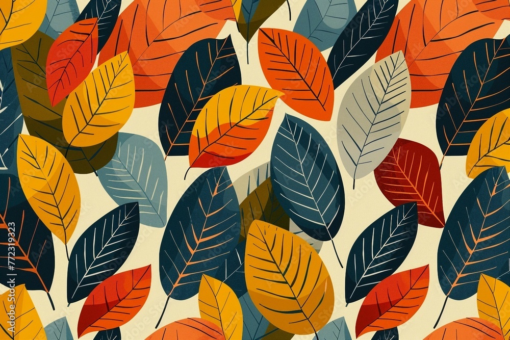 Tropical Leaf Patterns on an Abstract Background