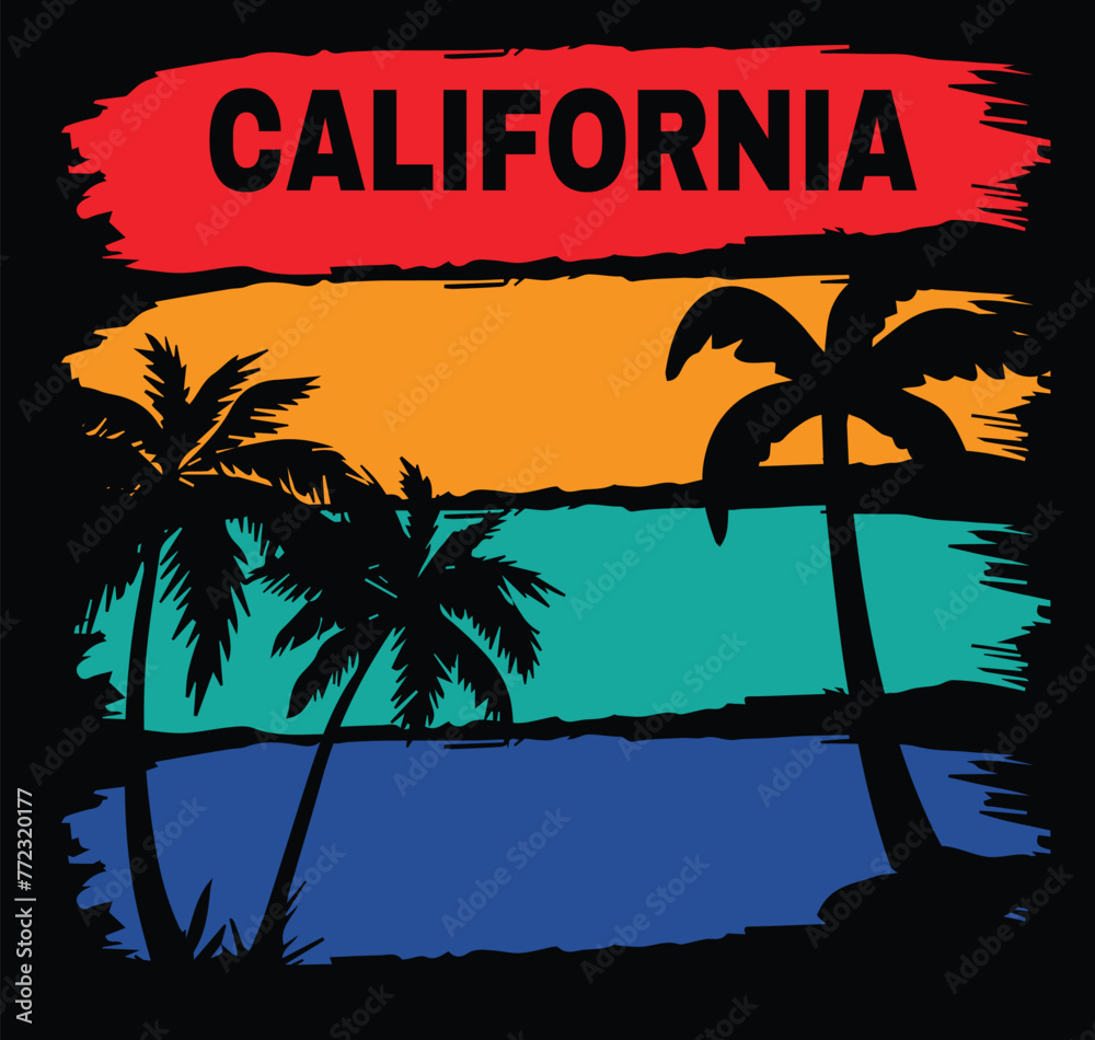California Surfing T-shirt Design