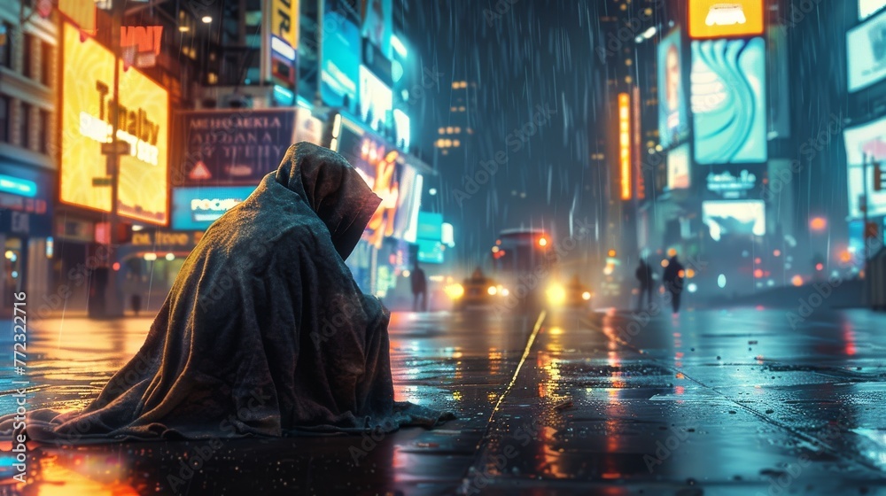 Loneliness in the Urban Night Lights Loneliness in the Urban Night Lights