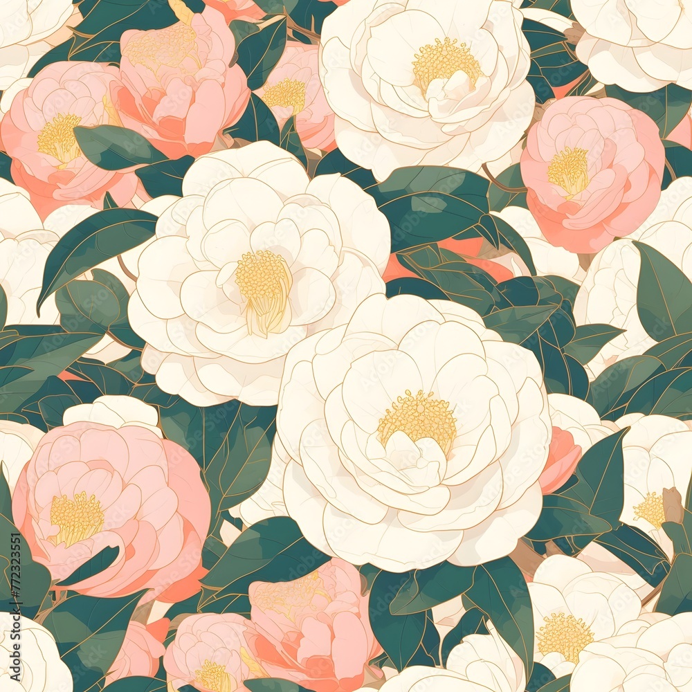 Vibrant Camellia Bloom A Captivating Moment of Natural Beauty Vibrant Camellia Bloom A Captivating Moment of Natural Beauty