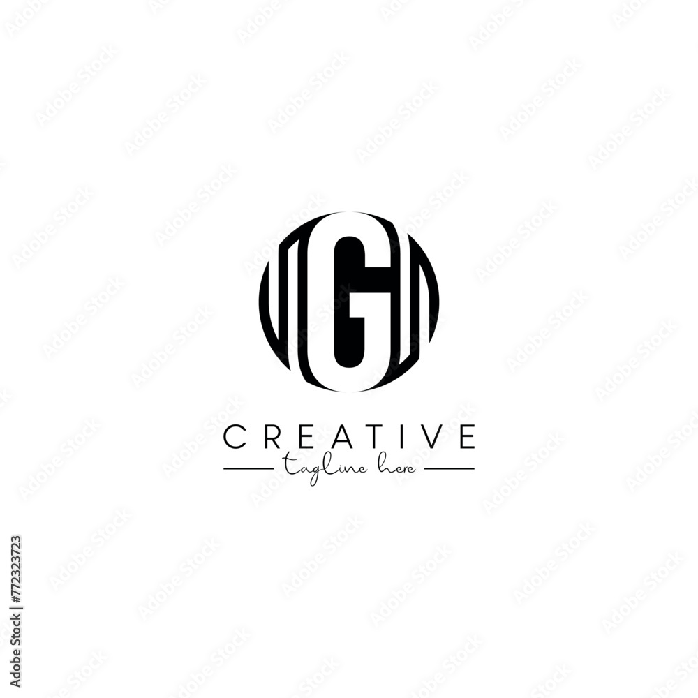Creative unique letter G initial based stylish symbolic logo design