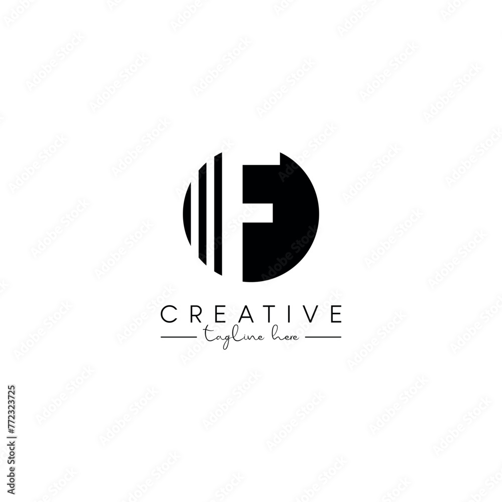 Creative unique letter F initial based stylish symbolic logo design. Creative unique letter F initial based stylish symbolic logo design.