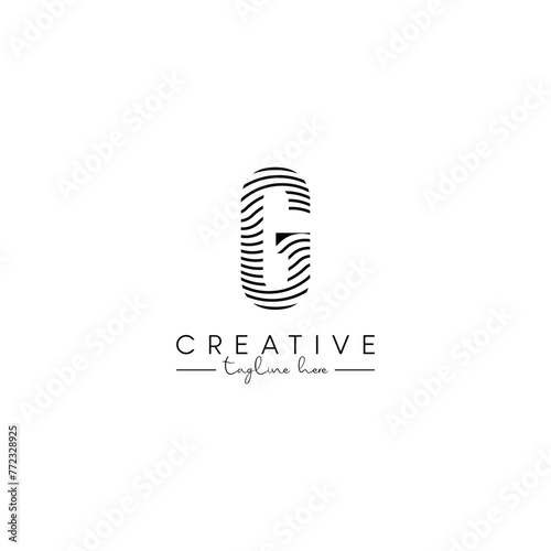 Creative unique letter G initial based stylish wave logo design.