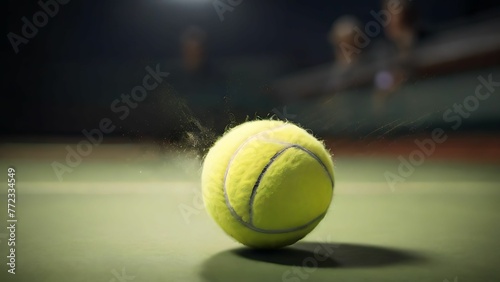 Tennis ball on the court