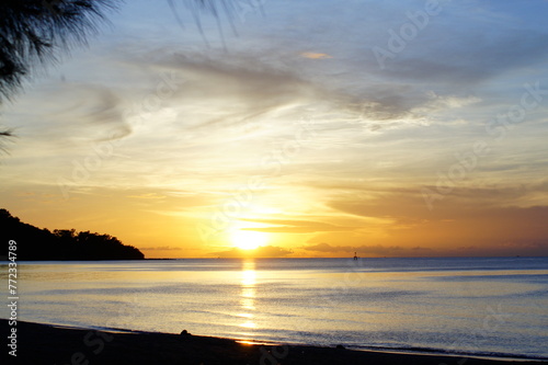 Sunset view on the sea