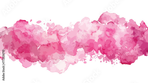Pink watercolor hand drawn element. Vector background