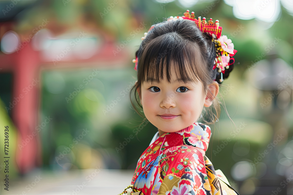 Asian girl of Japanese nationality in a national costume on the background of a Japanese garden
Asian girl of Japanese nationality in a national costume on the background of a Japanese garden
