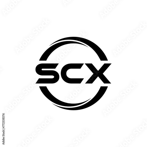 SCX letter logo design in illustration. Vector logo, calligraphy designs for logo, Poster, Invitation, etc. photo