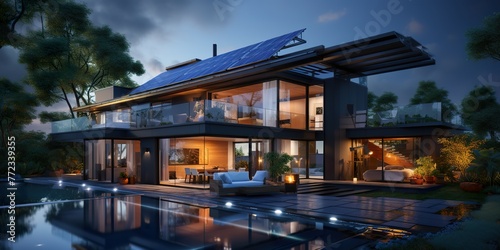realistic concept of solar energy,minimalistic design © Poulami
