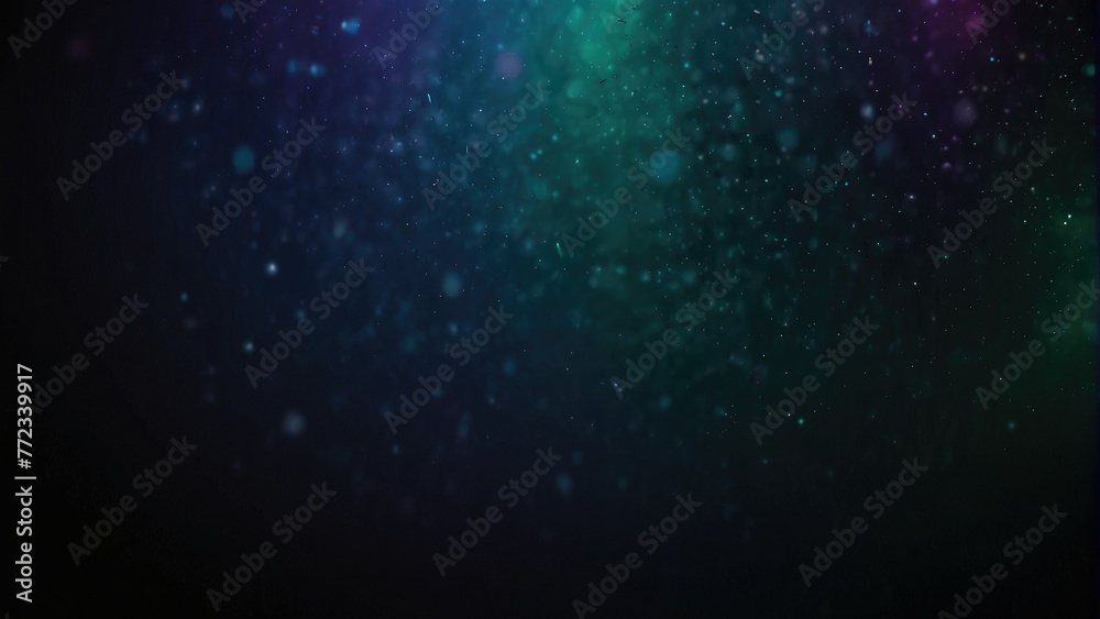 Radiant Dimensions Vibrant Grainy Gradient Abstract Background Featuring Glowing Blue, Green, and Purple Elements on Black Surface for Colorful Poster and Web Banner Design