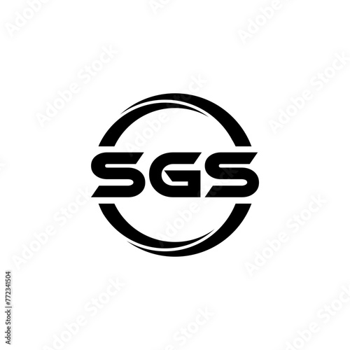 SGS letter logo design in illustration. Vector logo, calligraphy designs for logo, Poster, Invitation, etc.