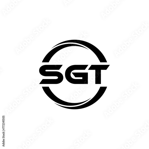 SGT letter logo design in illustration. Vector logo, calligraphy designs for logo, Poster, Invitation, etc.