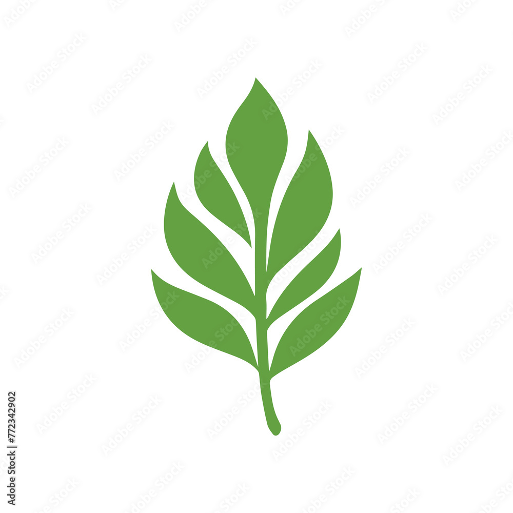 Green Leaf icon shape fresh flat vector design. Green Leaf icon shape fresh flat vector design.