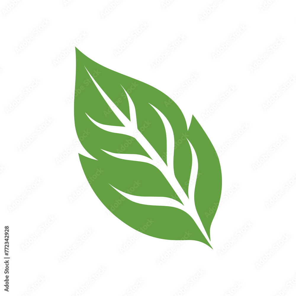 Green Leaf icon shape fresh flat vector design. Green Leaf icon shape fresh flat vector design.