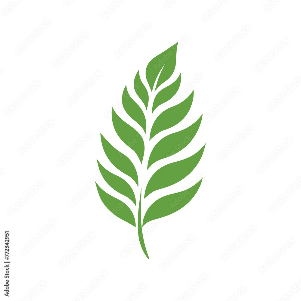 Green Leaf icon shape fresh flat vector design. Green Leaf icon shape fresh flat vector design.