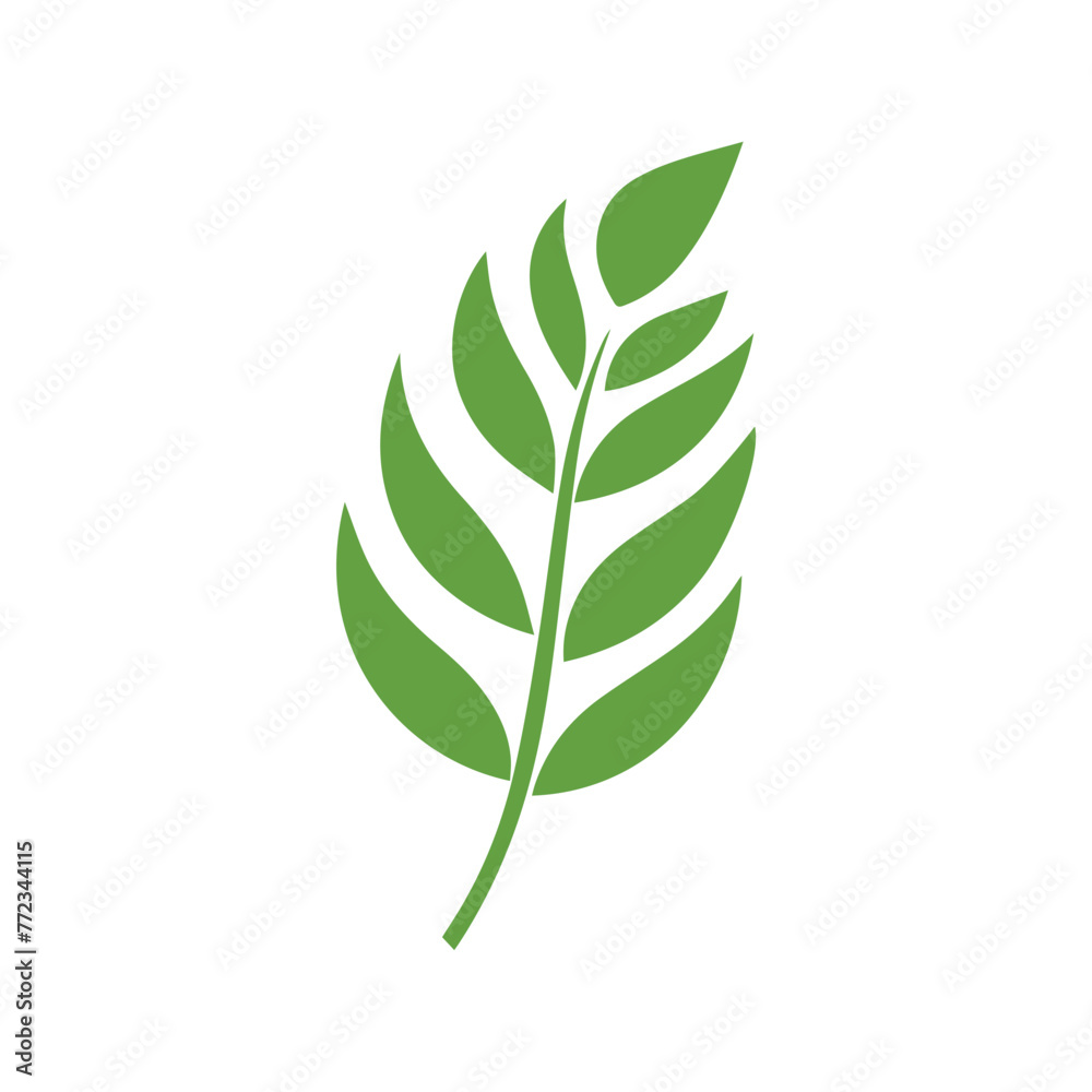 Green Leaf icon shape fresh flat vector design. Green Leaf icon shape fresh flat vector design.