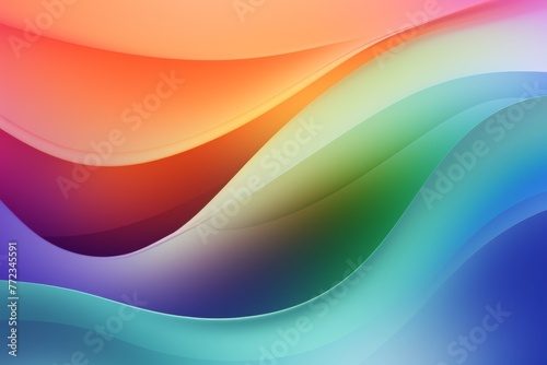 Orange to Green to Blue to Purple abstract fluid gradient design, curved wave in motion background for banner, wallpaper, poster, template, flier and cover