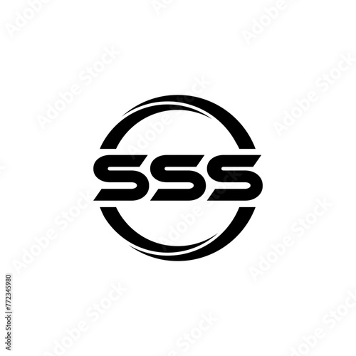 SSS letter logo design in illustration. Vector logo, calligraphy designs for logo, Poster, Invitation, etc.