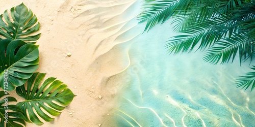 Seashore background, top view,  summer vacantion concept
