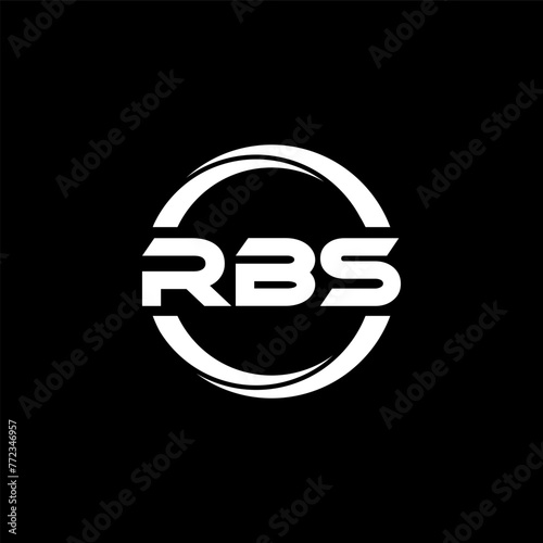 RBS letter logo design in illustration. Vector logo, calligraphy designs for logo, Poster, Invitation, etc.