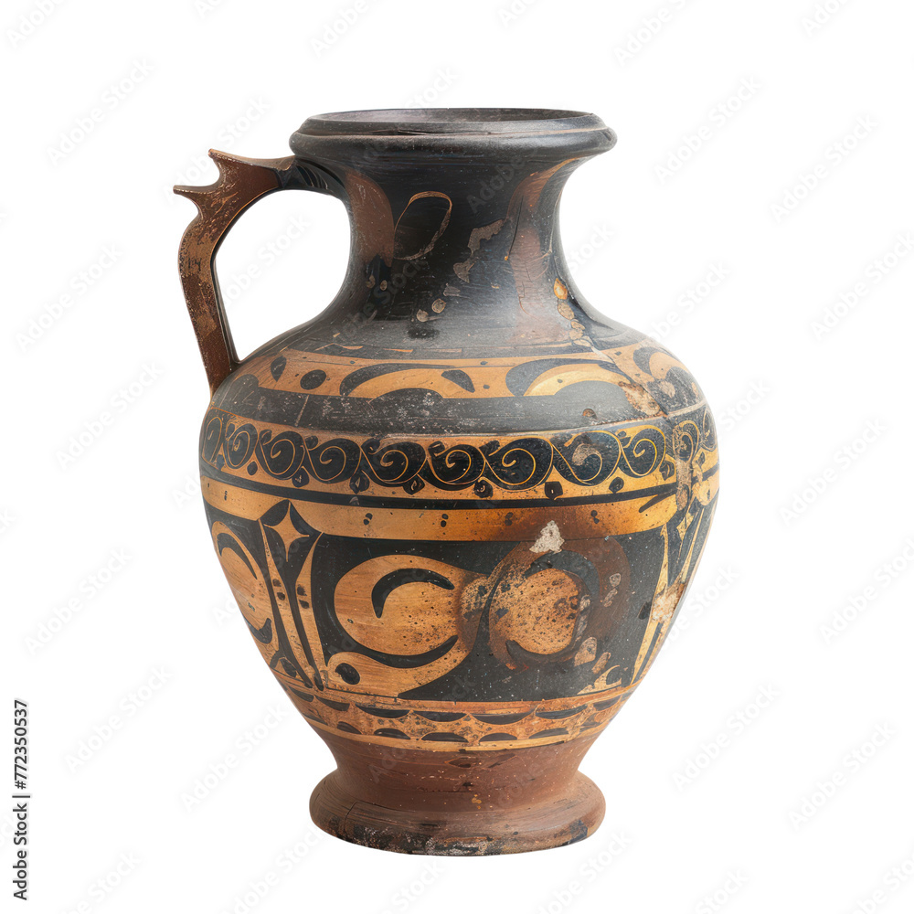  Kylixof of Greek Art objsect  isolated on transparent png.

