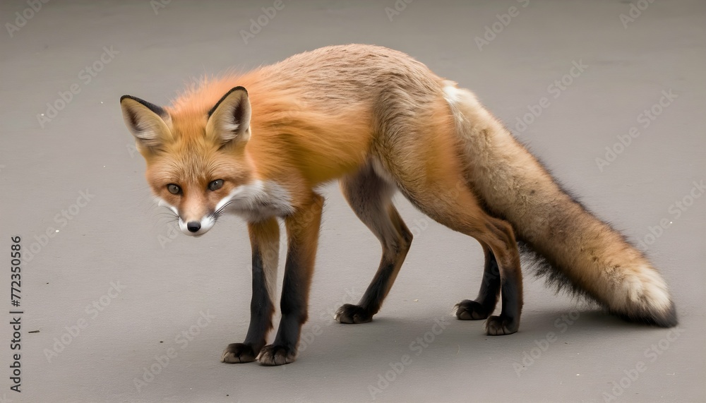 A Fox With Its Tail Tucked Between Its Legs In Sub