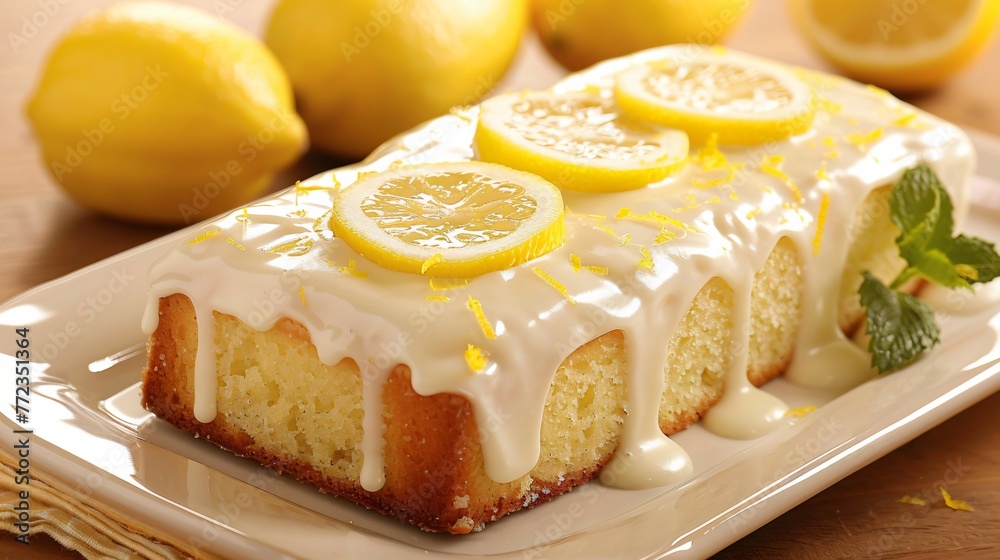 Pound cake elevated with the addition of lemony yogurt promises a delightful taste experience Pound cake elevated with the addition of lemony yogurt promises a delightful taste experience