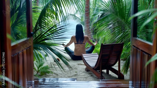 Serene Yoga Retreat in Lush Tropical Paradise © Sasint