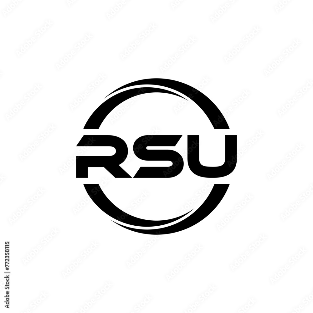 RSU letter logo design in illustration. Vector logo, calligraphy designs for logo, Poster, Invitation, etc. RSU letter logo design in illustration. Vector logo, calligraphy designs for logo, Poster, Invitation, etc.