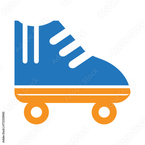 shoe, wheel, wheeled shoe, roller skate icon