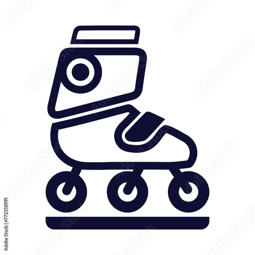 shoe, wheel, wheeled shoe, roller skate icon
