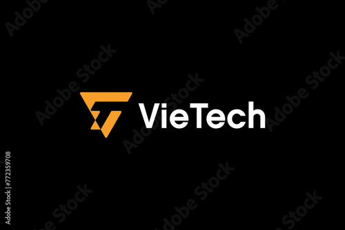 VT Alphabet Letters Logo Monogram technology photo