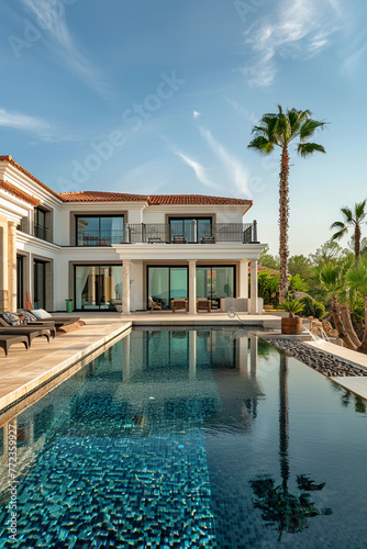 luxury summer holiday home villa exterior © pcperle