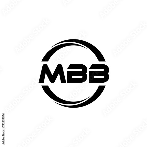 MBB letter logo design in illustration. Vector logo  calligraphy designs for logo  Poster  Invitation  etc.