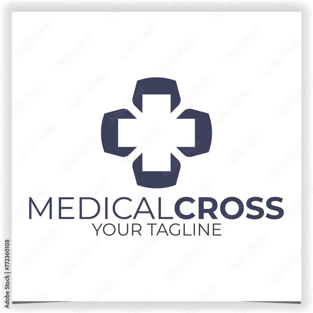 Obraz premium Medical cross logo design template