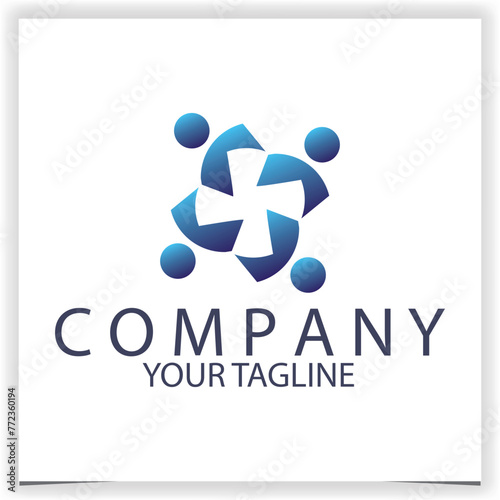 Vector abstract non profit logo template template design