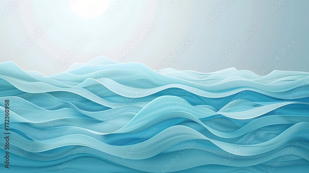 Fototapeta premium blue wave background