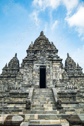 Sewu temple at Prambanan archaeology site in Yogyakarta, Indonesia. Candi Sewu is the second largest Buddhist temple complex in Indonesia