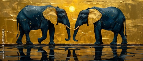 Abstraction, texture, gold, oil painting, chinoiserie, animal prints, horses, elephants, etc....