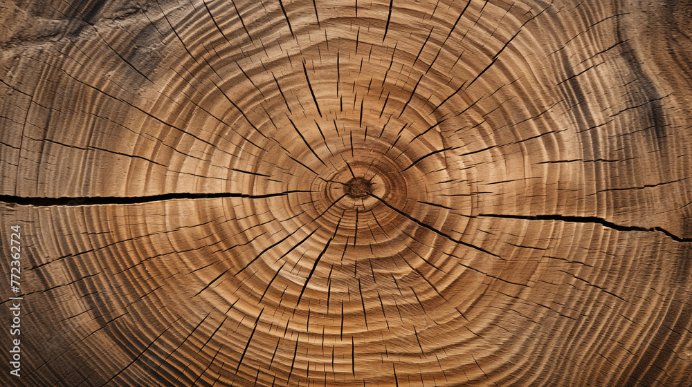 Detailed Tree Rings Texture - Cross-Section of Tree Trunk for Environmental Study Detailed Tree Rings Texture - Cross-Section of Tree Trunk for Environmental Study