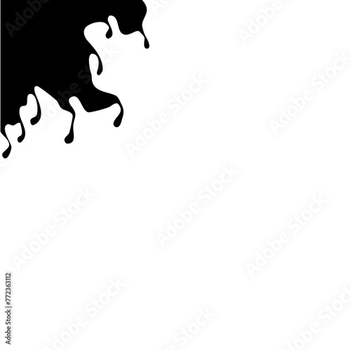 Paintbrush splotch corner
