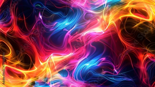 Colorful psychedelic abstract wave background © irawan