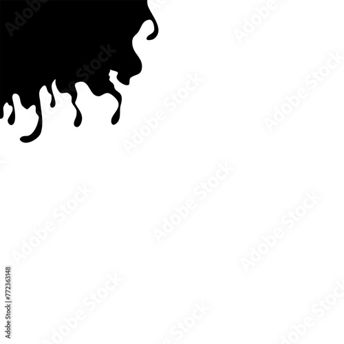 Paintbrush splotch corner