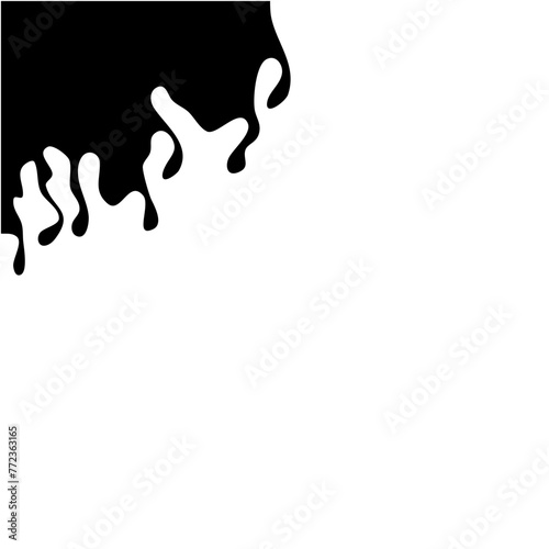 Paintbrush splotch corner