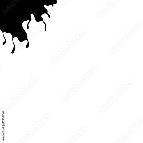 Paintbrush splotch corner