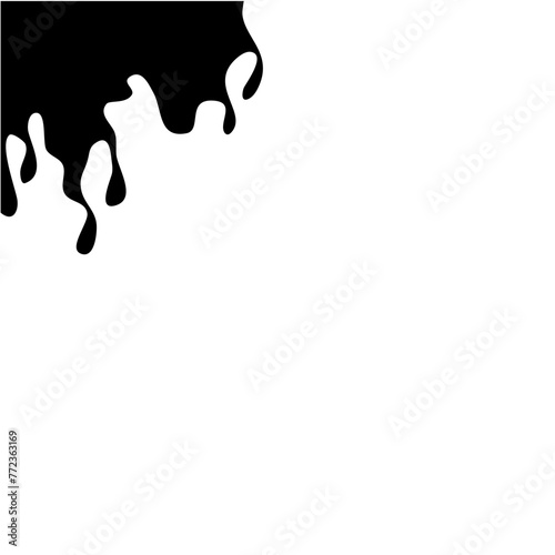 Paintbrush splotch corner